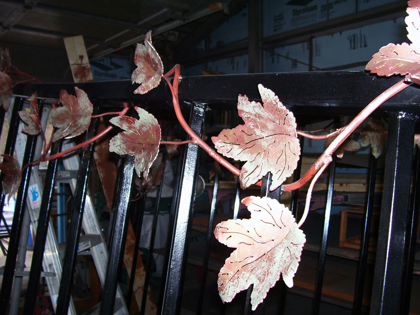 custom leaf design railing
